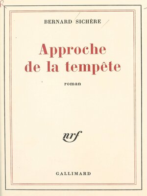 cover image of Approche de la tempête
